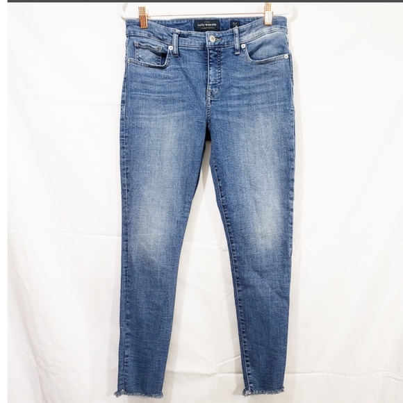 Lucky Brand Ava Skinny High Rise Raw Hem Jeans - Picture 2 of 13